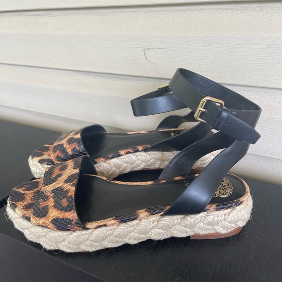 Vince Camuto Defina Leopard Print Espradrille Platform Sandals - Picture 2 of 9